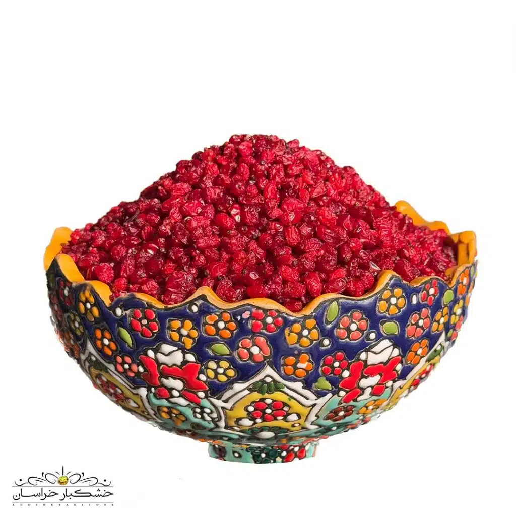زرشک پفکی درجه یک با طعم ملس و رنگ طبیعی تازه و خوش‌رنگ