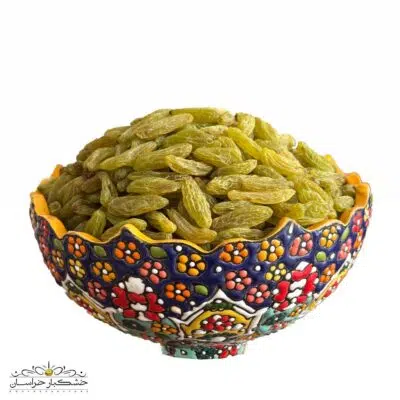 کشمش سبز قلمی لوکس با دانه‌های درشت و رنگ طبیعی مناسب صادرات و پذیرایی