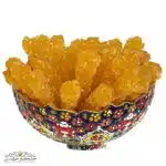 نبات نی‌دار زعفرانی نگین درجه یک با رنگ طلایی و طعم اصیل زعفران