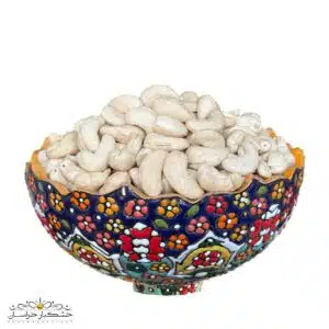 بادام هندی خام سایز 320 تازه با رنگ سفید و کیفیت عالی در بسته‌بندی