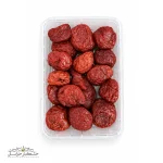 تصویر آلو شابلون خشک گوشتی، شفاف و بدون گرد و غبار، با کیفیت درجه یک و بافت طبیعی، محصول خشکبار استور مشهد
