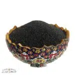 تصویر تخم شربتی ریز، سورت شده، تازه و تمیز مناسب استفاده در نوشیدنی‌ها و دسرهای طبیعی