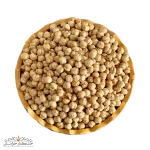 نمای نزدیک نخودچی دوآتیشه ترد و تازه با رنگ طلایی و بافت برشته یکدست
