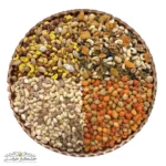 تصویر پک ویژه یلدا با آجیل و میوه خشک تازه در بستهبندی شیک یلدایی