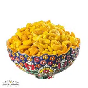 بادام هندی لعابی تازه و شیرین با رنگ طلایی، مناسب آجیل و خشکبار