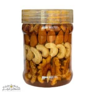 خرید عسل معجون چهار مغز طبیعی و مقوی با کیفیت ممتاز و طعم دلپذیر