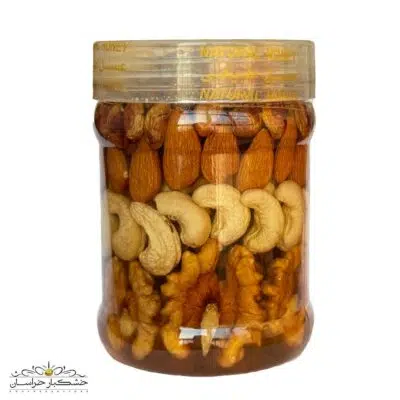 خرید عسل معجون چهار مغز طبیعی و مقوی با کیفیت ممتاز و طعم دلپذیر