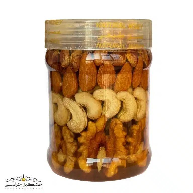 خرید عسل معجون چهار مغز طبیعی و مقوی با کیفیت ممتاز و طعم دلپذیر