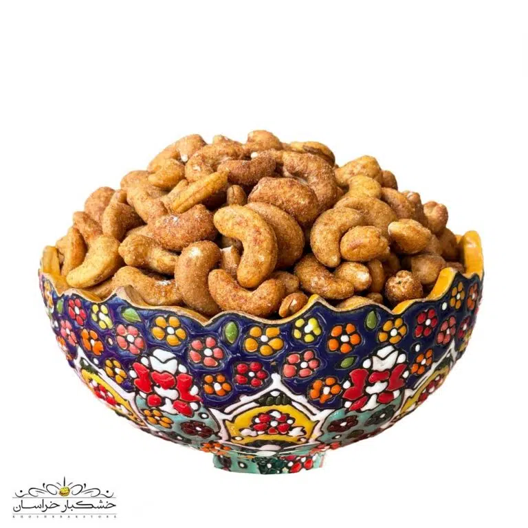 بادام هندی برشته باربیکیو تازه و ترد با طعم خاص و ماندگار