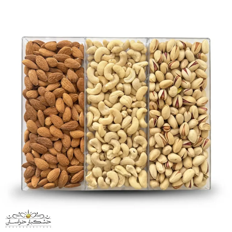پک هدیه لوکس سه مغز خام تازه و درجه یک