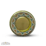 ظرف فلزی زعفران خاتم اصل برای نگهداری و بسته‌بندی زعفران ایرانی