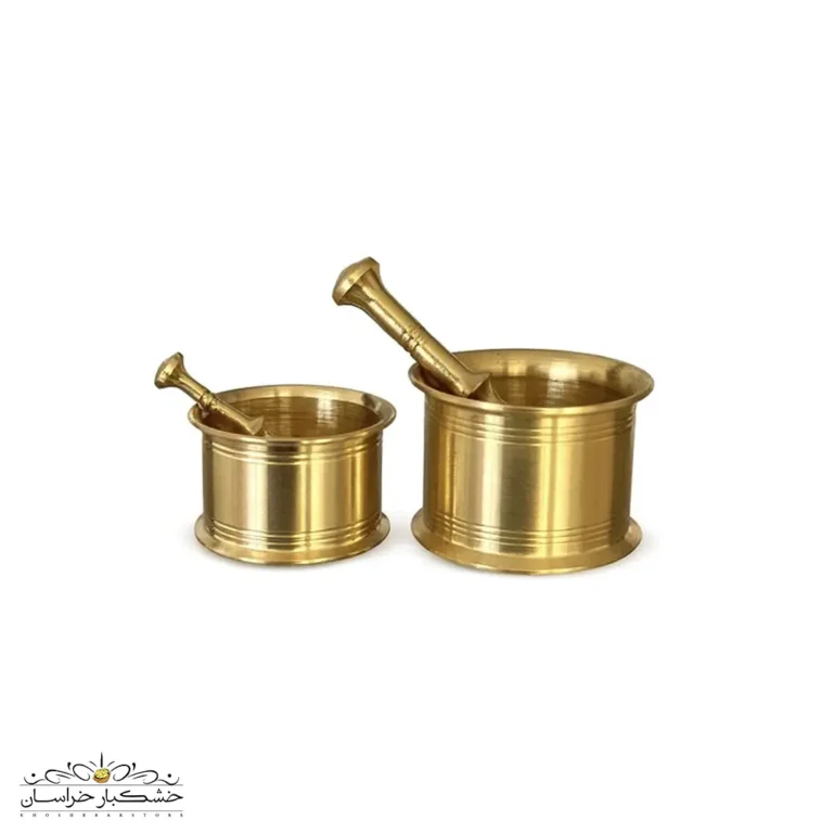 هاون برنجی سنتی مقاوم برای کوبیدن ادویه و زعفران
