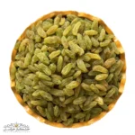 کشمش سبز ارگانیک امسالی تازه و درجه یک با دانه‌های درشت و رنگ سبز روشن