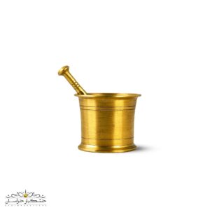 هاون برنجی سنتی | زعفران ساب برنجی دست‌ساز و بادوام