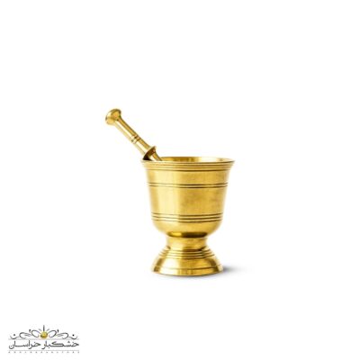 هاون برنجی سنتی | زعفران ساب برنجی دست‌ساز و مقاوم