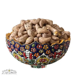 بادام هندی پوست‌دار کبابی 240 خشکبار استور – دانه درشت و برشته‌شده با طعم نمکی و ترد