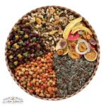 تصویر پک اقتصادی یلدا با آجیل و میوه خشک تازه و بسته‌بندی ساده و مقرون‌به‌صرفه