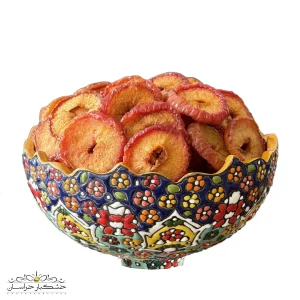 اسلایس آلو خشک درجه یک، نرم و گوشتی، با طعم ملس طبیعی، مناسب خورشت و میان وعده
