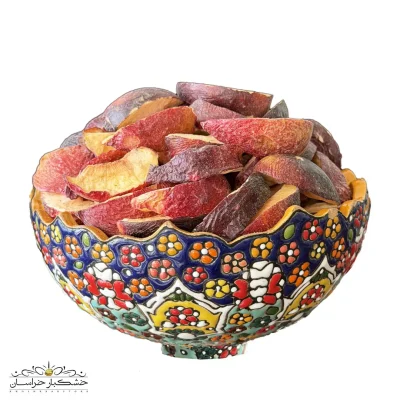 اسلایس آلو شابلون پفکی فریزدرایر ترد با رنگ ارغوانی طبیعی