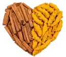 چوب دارچین سیگاری قهوه ای و ریشه زردچوبه ممتاز در خشکبار استور