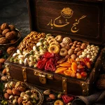 پک گنج خشکبار لوکس شامل پسته اکبری و مغز بادام درجه یک صادراتی