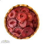اسلایس آلو خاکی خشک شده بهداشتی و تمیز با بافت گوشتی و طعم ملس میوهای در فروشگاه اینترنتی خشکبار استور مشهد
